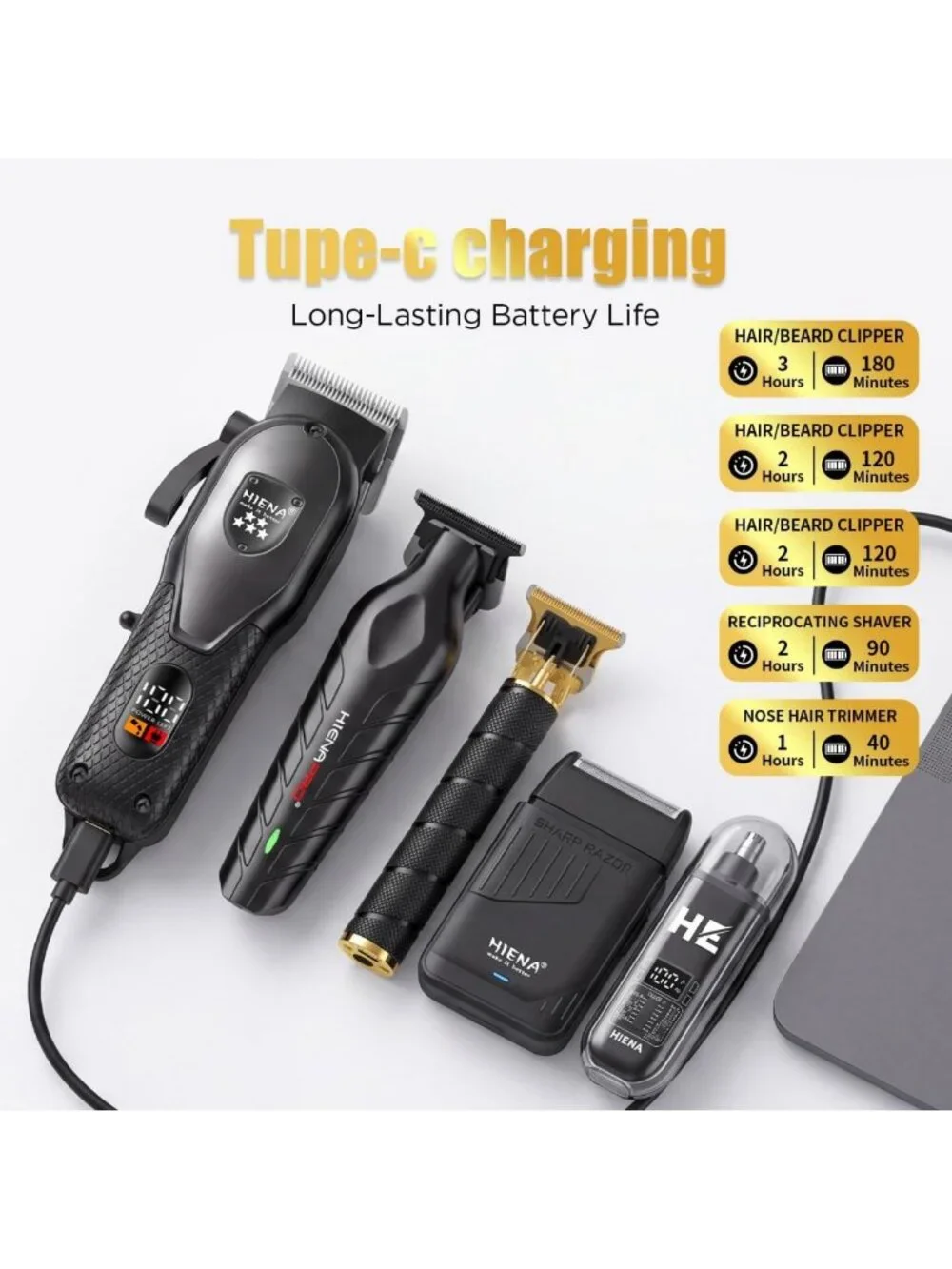 Cordless Hair Clippers & Beard Trimmer Kit - Professional Hair Cutting Tools